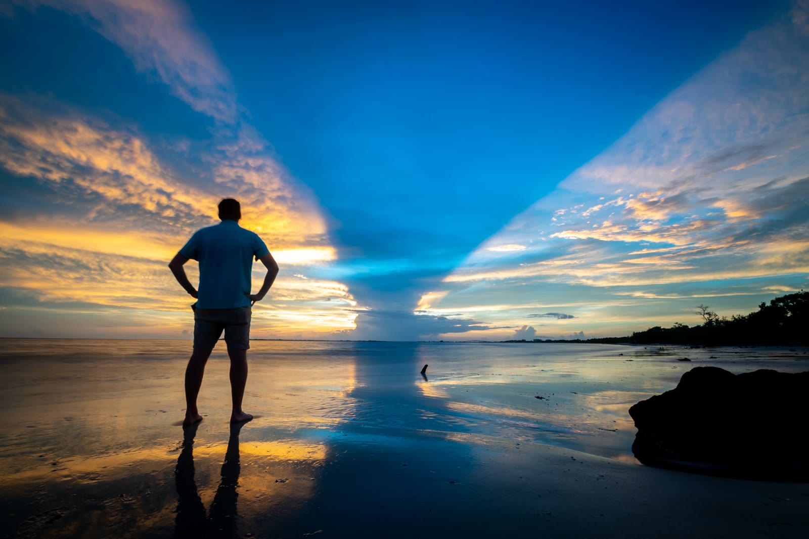Sunset over San Carlos Bay at Bunche Beach Preserve in Fort Myers