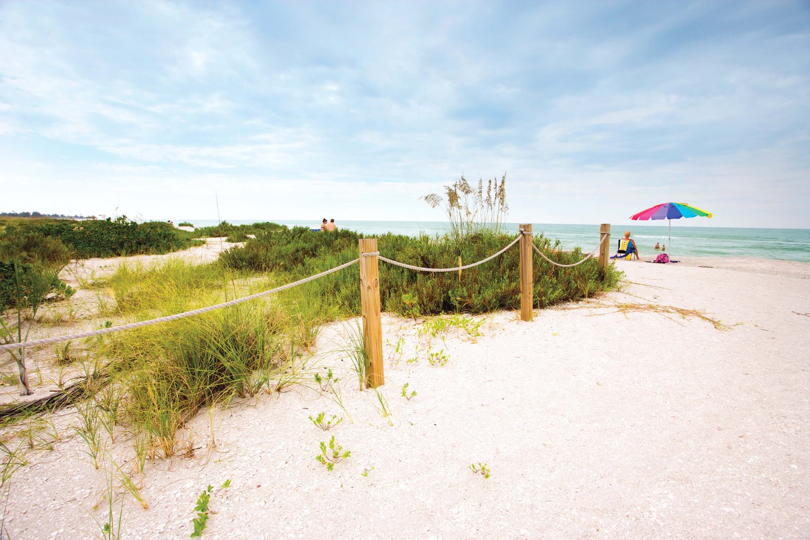 Bowman’s Beach on Sanibel Island, with dune grass, white sand, and the Gulf